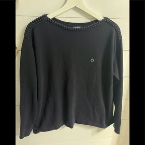 Chase sweater with braided detail on neck